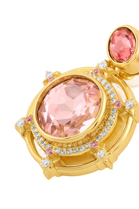 Buy Isharya Gold Plated Crystals, Stones Devils Envy Danglers Online at Aza Fashions Buy_Isharya_Gold Plated Crystals, Stones Devils Envy Danglers_Online_at_Aza_Fashions
