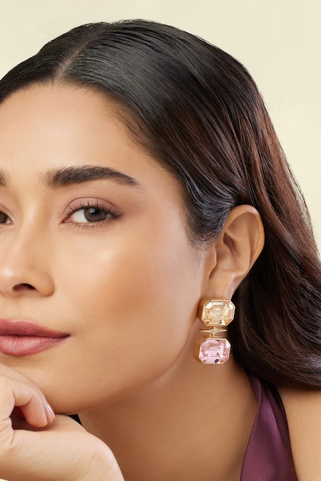 Isharya Pink Limoncello Drop Earrings