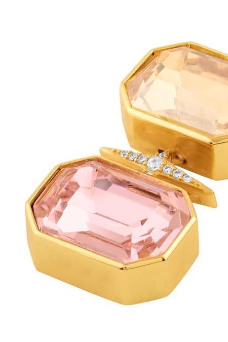 Buy Isharya Gold Plated Crystals, Stones Pink Limoncello Drop Earrings Online at Aza Fashions Buy_Isharya_Gold Plated Crystals, Stones Pink Limoncello Drop Earrings _Online_at_Aza_Fashions