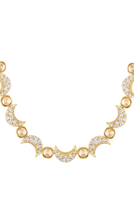 Isharya_Gold Plated Hinus Charm Lucky Necklace _Online_at_Aza_Fashions