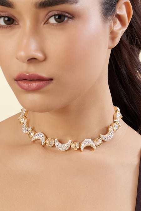 Shop_Isharya_Gold Plated Hinus Charm Lucky Necklace _Online_at_Aza_Fashions