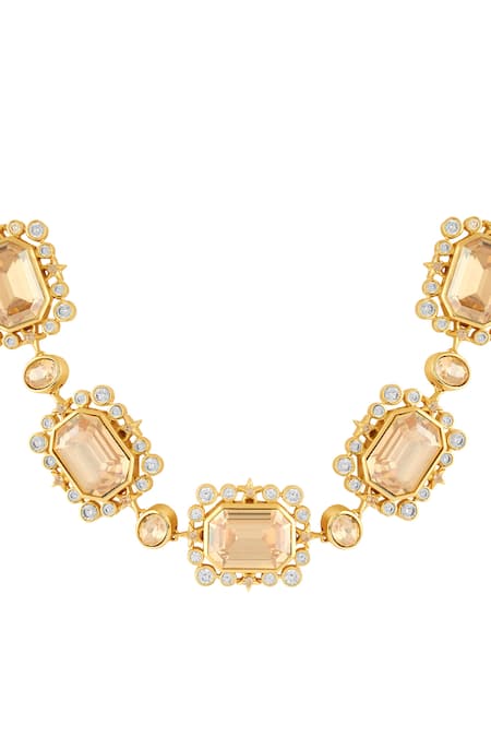 Buy_Isharya_Gold Plated Orbitra Choker Necklace _Online_at_Aza_Fashions