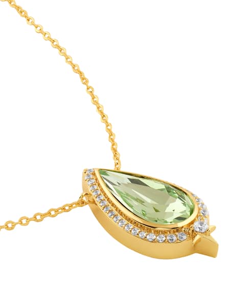 Buy_Isharya_Green Caelum Pendant Necklace _Online_at_Aza_Fashions