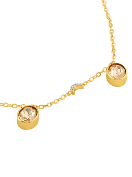 Buy_Isharya_Gold Plated Zenith Charm Necklace _Online_at_Aza_Fashions