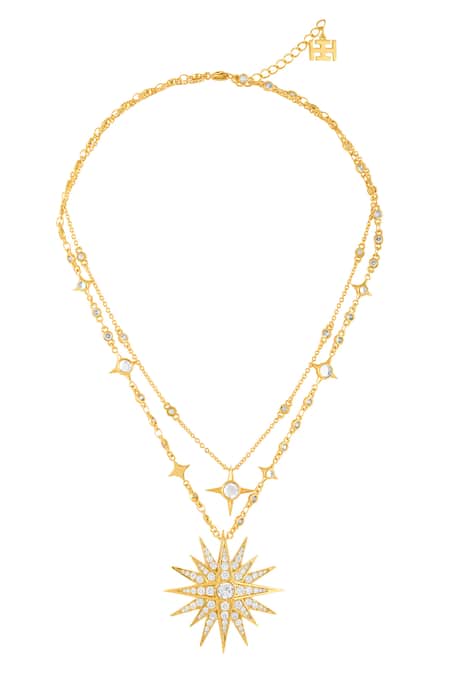 Isharya Starfall Layered Pendant Necklace 