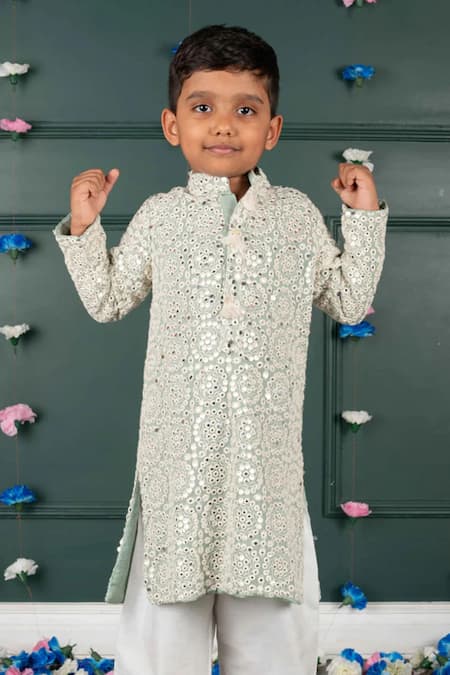 Shruti Jalan Embroidered Mirror Work Kurta & Salwar Set 