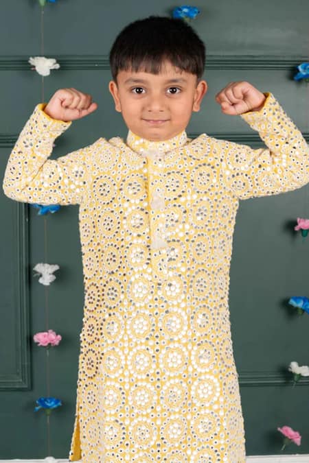 Buy Shruti Jalan Yellow Georgette, Shantoon Mirrors, Embroidery Kurta And Salwar Set Online at Aza Fashions Buy_Shruti Jalan_Yellow Georgette, Shantoon Mirrors, Embroidery Kurta And Salwar Set _Online_at_Aza_Fashions