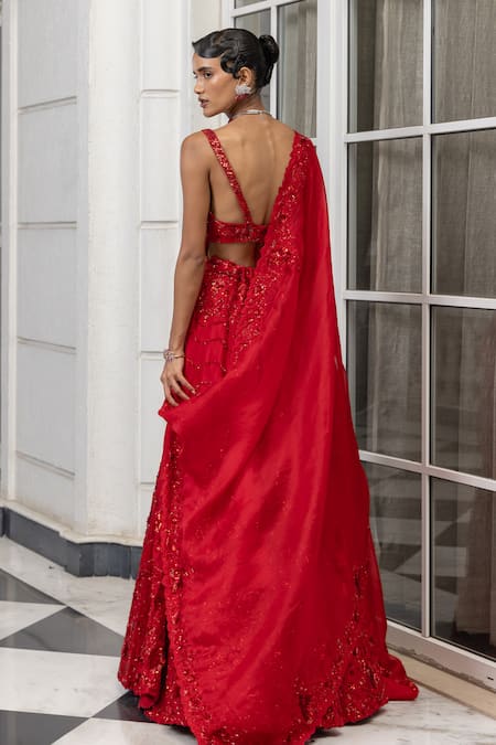 House Of Armuse Sequin & Bead Embellished Lehenga Set 