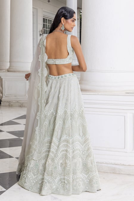 House Of Armuse Embroidered Sequin Lehenga Blouse Set 