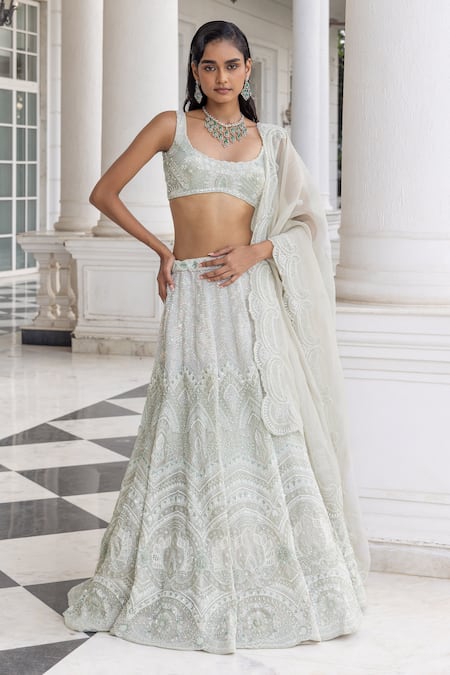 House Of Armuse Embroidered Sequin Lehenga Blouse Set 