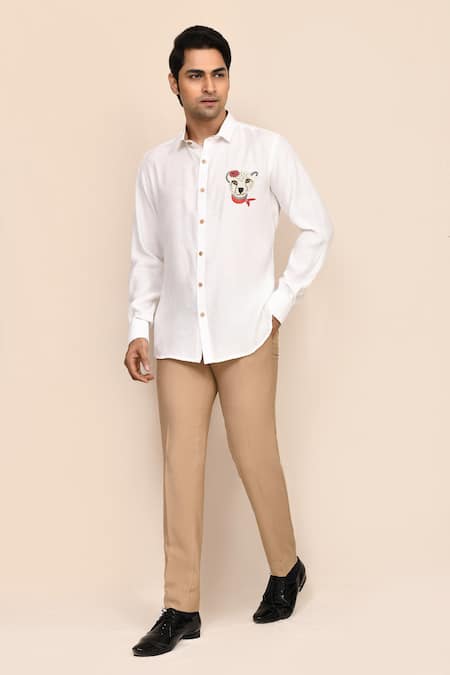 Aryavir Malhotra White Tiger Work Shirt 