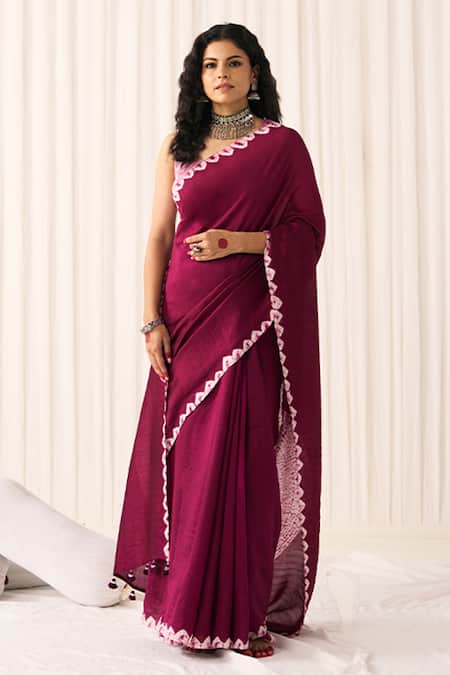 Five Point Five Poonam Soft Silk Saree With Running Blouse 
