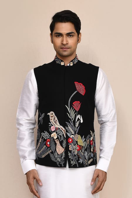 Arihant Rai Sinha Embroidered Nehru Jacket 
