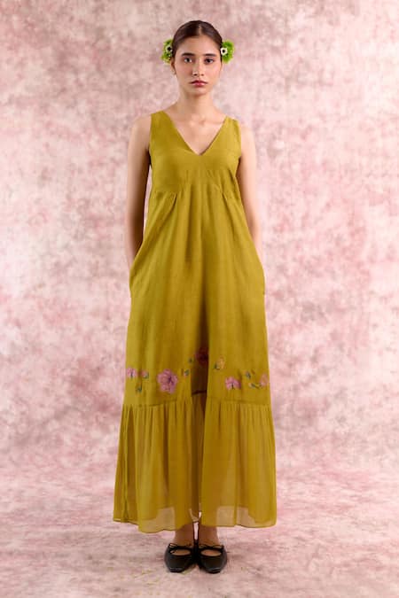 Doodlage Embroidered Maxi Dress 