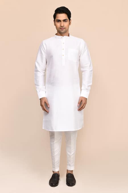 Arihant Rai Sinha_Black Embroidery Bundi Kurta Set _Online_at_Aza_Fashions