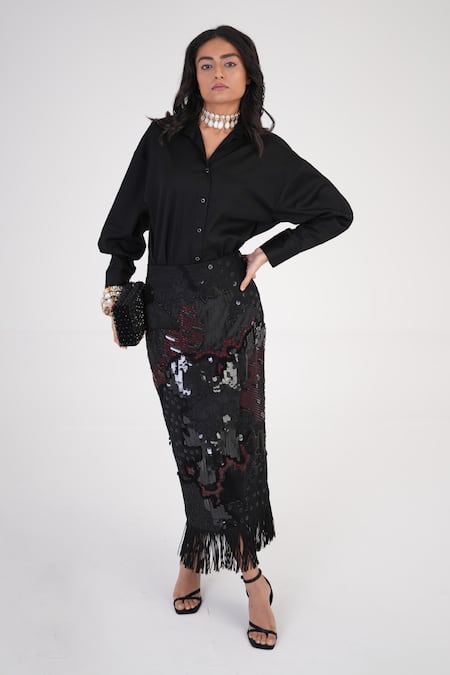 Betrue Artisan Threadwork Embroidered Skirt 