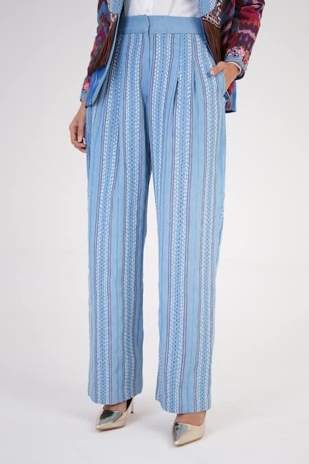 Buy_Betrue_Multi Color Cotton Embroidery, Mirrors, Fringe Open Neck Artful Chaos Jacket _Online_at_Aza_Fashions