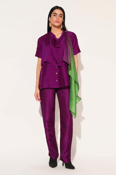 Linetribe_ Noctura Draped Top & Pant Set 