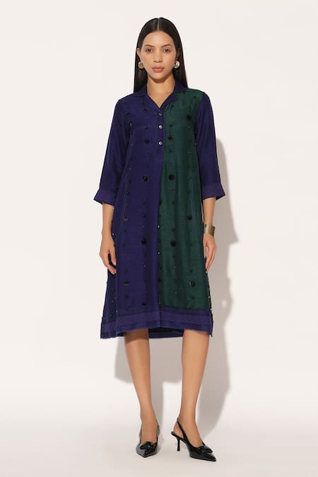 Linetribe_ Ophyra Colorblock A-Line Dress 