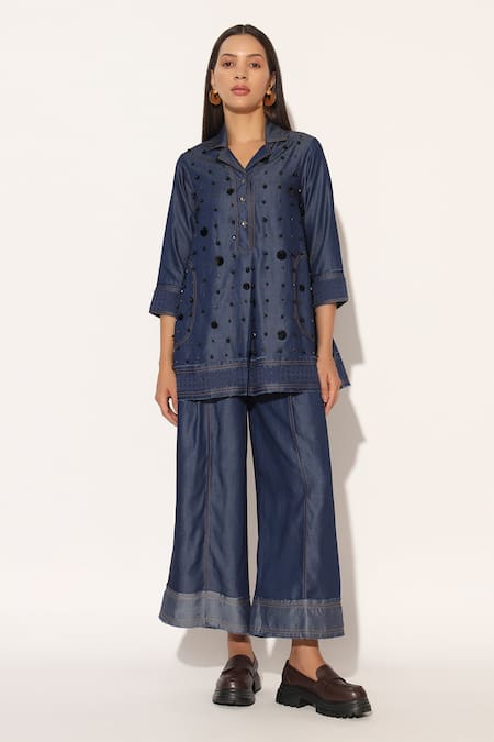 Linetribe_ Atherion Denim Top & Pant Set 