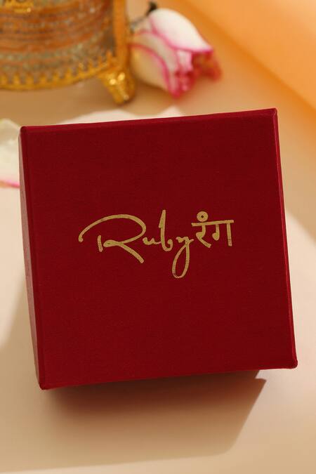 Ruby Raang_Multi Color Stones, Crystals Kundan Studded Bracelet _at_Aza_Fashions