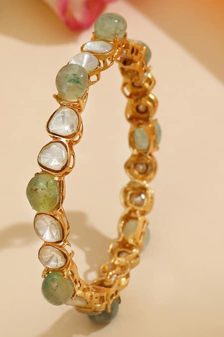 Ruby Raang Kundan Studded Bangle 