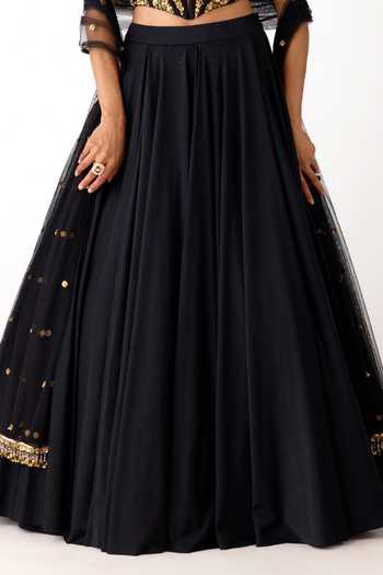 Basanti Kapde aur Koffee Black Viscose, Lycra, Net Sequins Sweetheart Neck Embellished Corset Lehenga Set Online at Aza Fashions Basanti Kapde aur Koffee_Black Viscose, Lycra, Net Sequins Sweetheart Neck Embellished Corset Lehenga Set _Online_at_Aza_Fashions