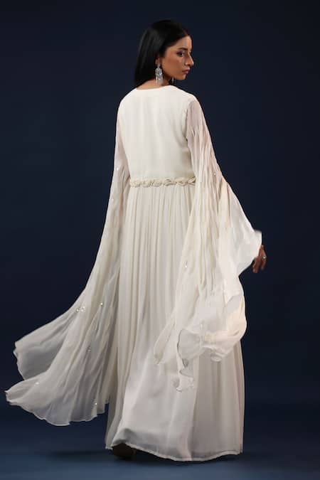 K-Anshika Embroidered Cape Gown 