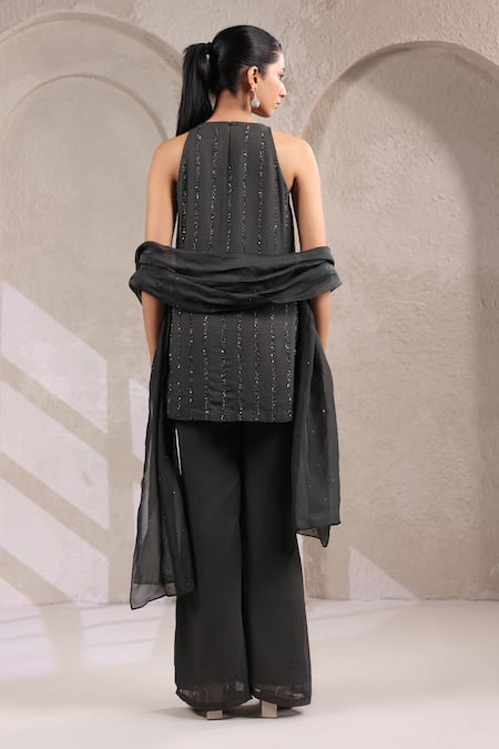 K-Anshika Embroidered Kurta Palazzo Set 