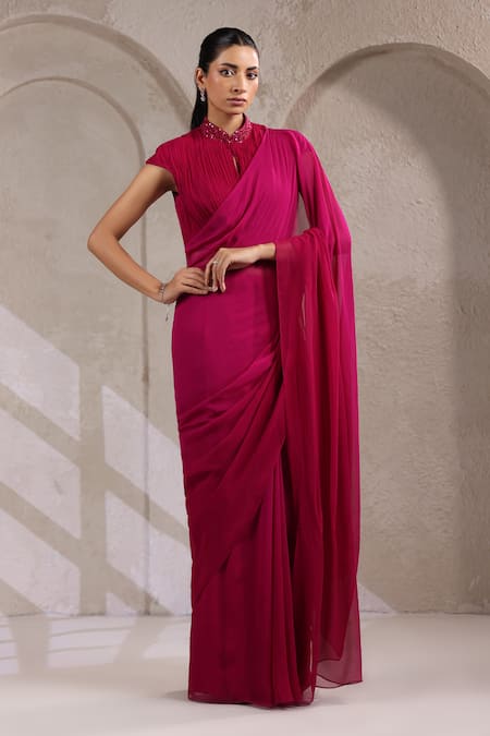K-Anshika Ombre Saree With Pleated Blouse 