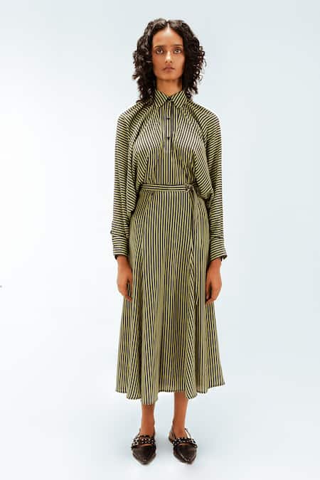 Leh Studios Bernie Stripe Pattern Dress 