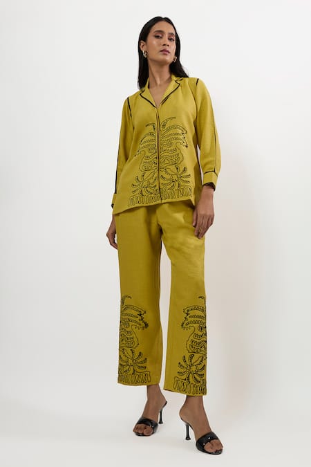 Linera Embroidered Shirt & Pant Set 