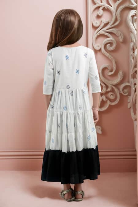 Petite Pomme Patola Print Tiered Anarkali 