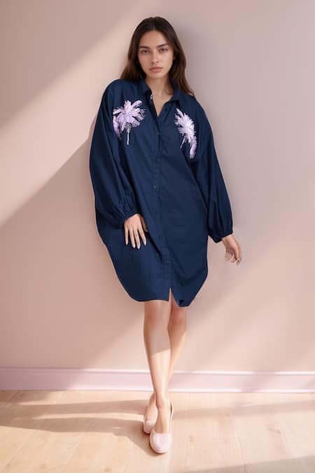 Naintara Bajaj Sequin Embroidered Long Shirt 