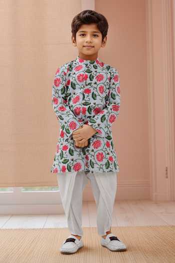 Petite Pomme Mystic Rose Sherwani Set 