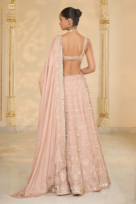 Arpita Mehta Floral Hand Embroidered Bridal Lehenga Set 