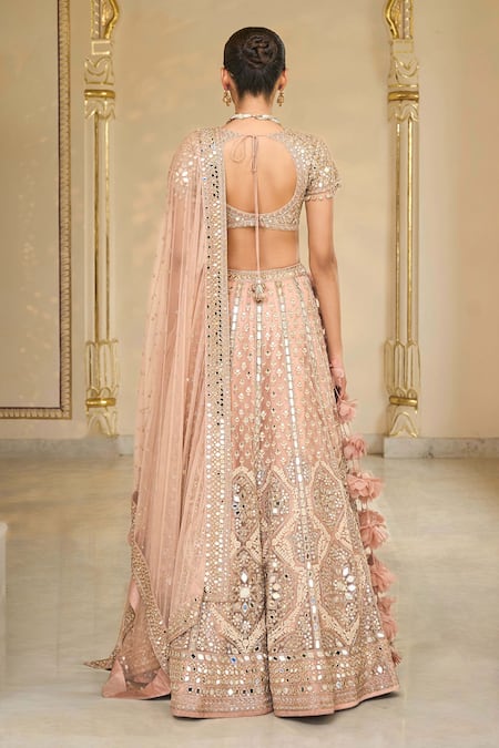 Arpita Mehta Net Thread & Mirror Embroidered Bridal Lehenga Set 