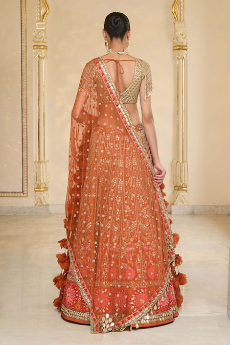 Arpita Mehta Thread & Mirror Embroidered Bridal Lehenga Set 