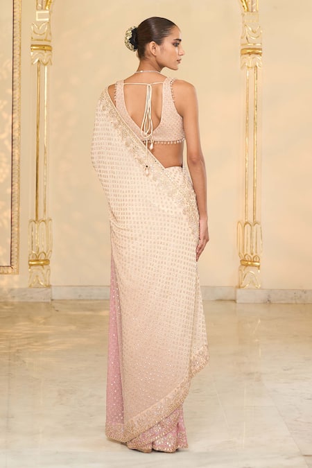 Arpita Mehta Shaded Hand Embroidered Star Saree Set 