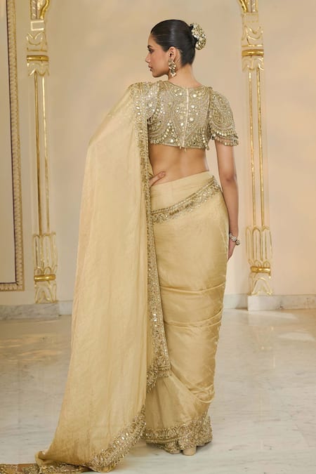 Arpita Mehta Tissue Saree & Hand Embroidered Blouse 