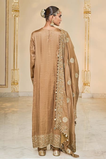 Arpita Mehta Tissue Hand Embroidered Kurta Churidar Set 
