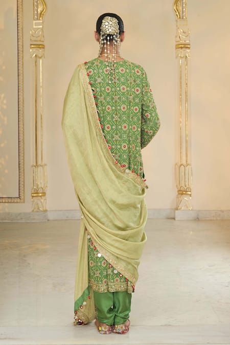 Arpita Mehta Bandhani Kurta Set With Tissue Dupatta 