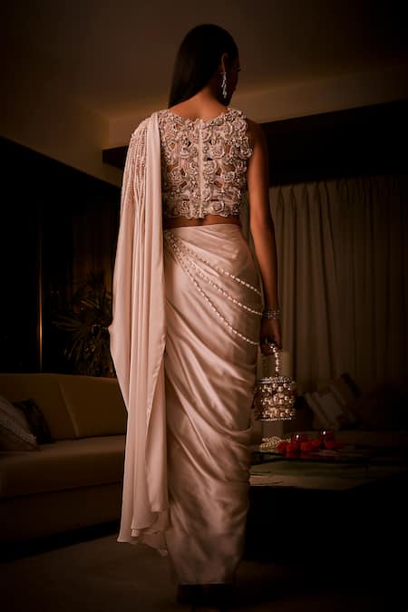 Babita Malkani Pre-Draped Saree & Embroidered Blouse 