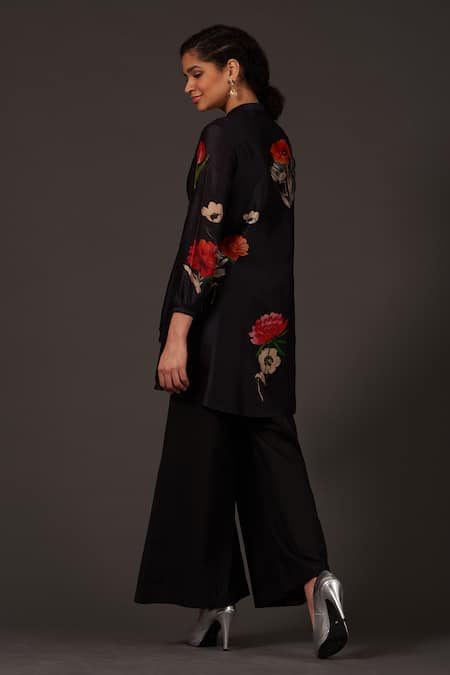 Balance By Rohit Bal Chanderi Printed Tunic With Palazzo