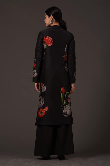 Balance By Rohit Bal Chanderi Digital Print Tunic With Palazzo