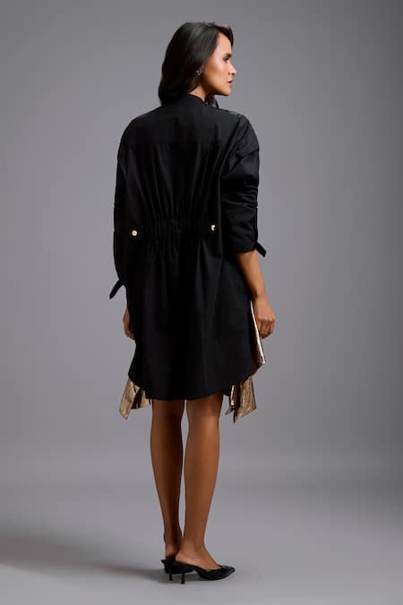 Deepika Arora Asymmetrical Ruffle Mini Dress 