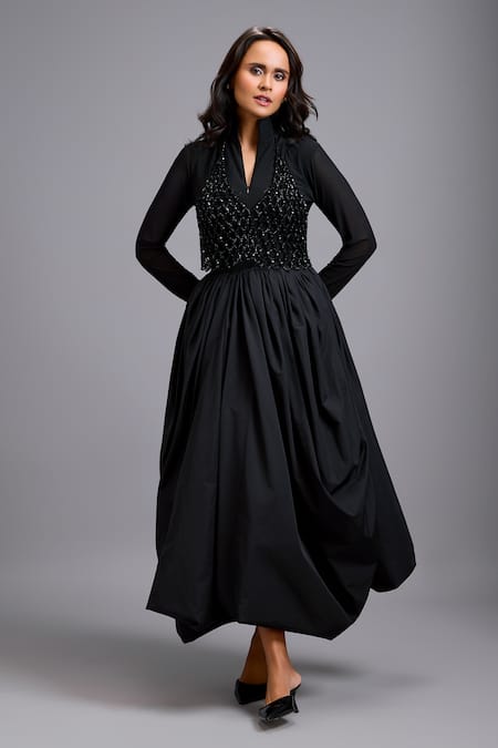 Deepika Arora Fit & Flare Dress With Jacket 