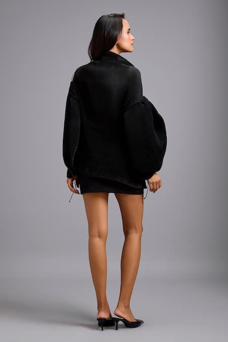 Deepika Arora Pleated High Neck Top  