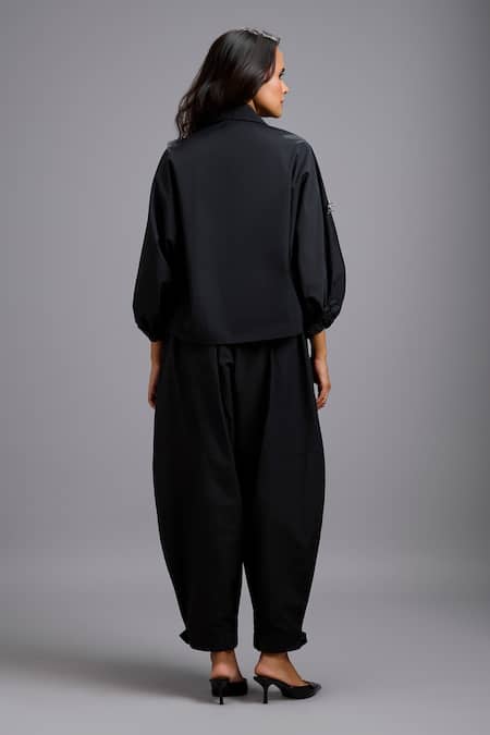 Deepika Arora Embellished Blazer & Drop-Crotch Pant Set 