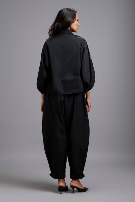 Deepika Arora Embellished Sleeve Boxy Cropped Blazer 